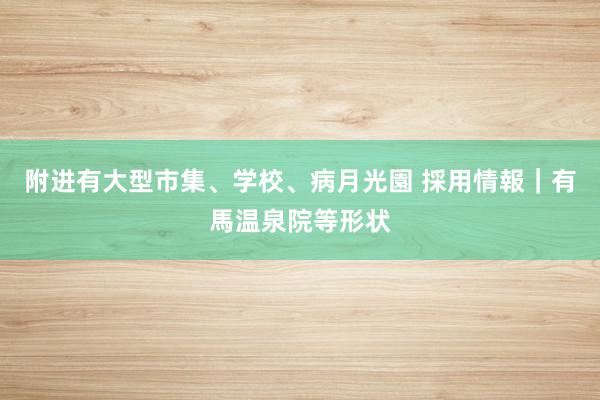 附进有大型市集、学校、病月光園 採用情報｜有馬温泉院等形状