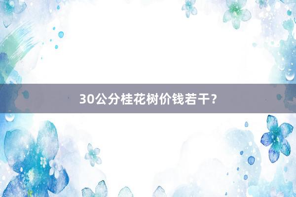 30公分桂花树价钱若干？